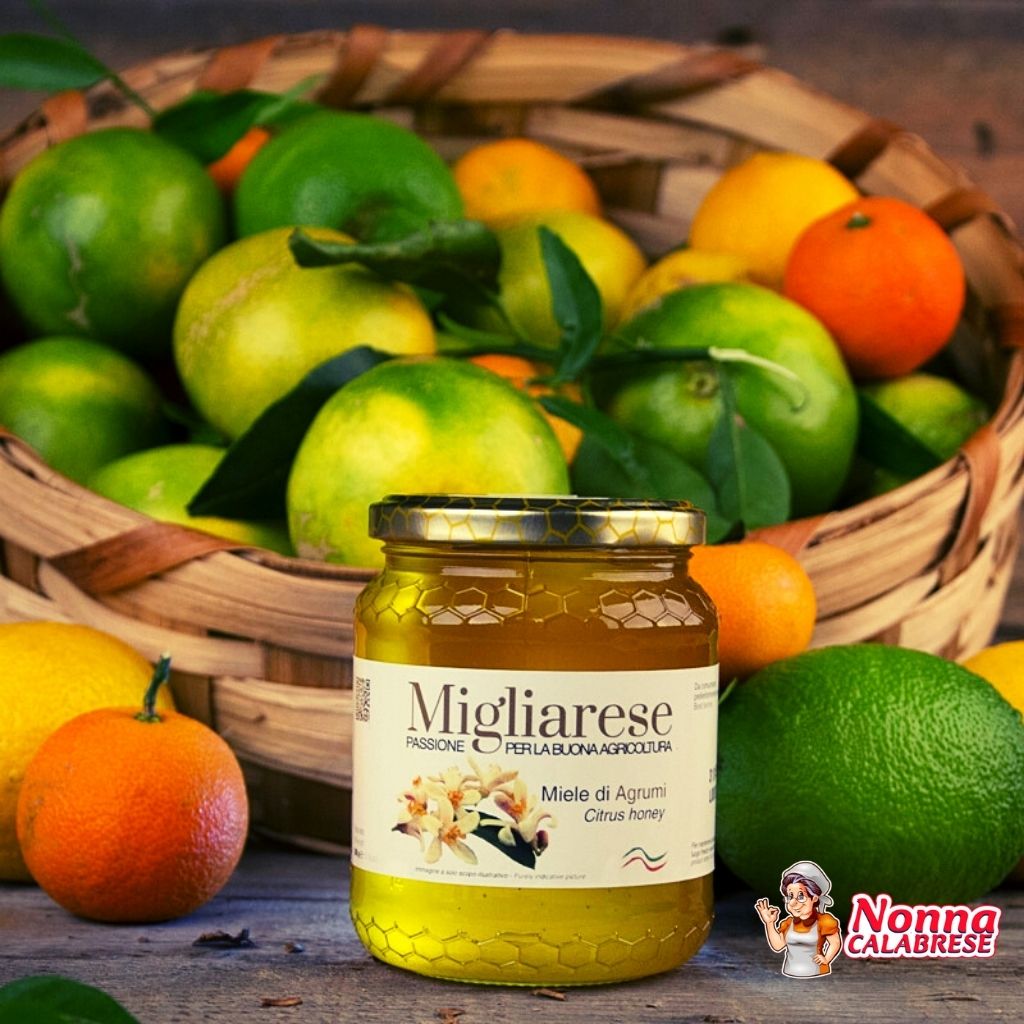 Miele di Agrumi Calabresi raccolto da fioriture spontanee 500g - Nonna Calabrese.it