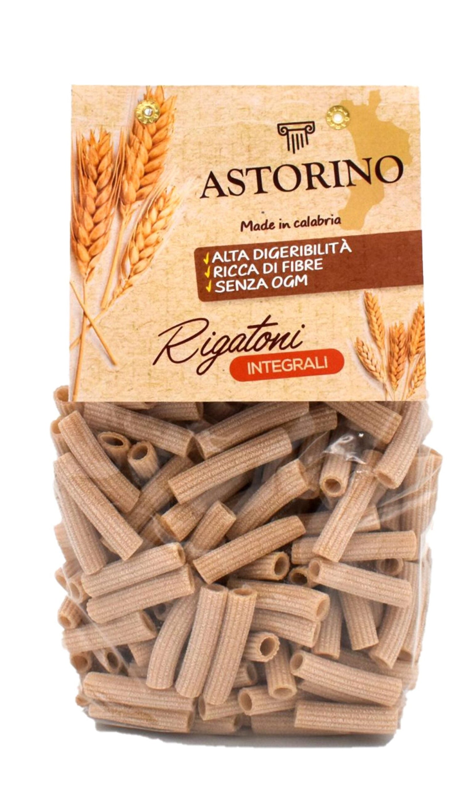 Rigatoni Integrali Pasta Artigianale di Grano Duro Italiano